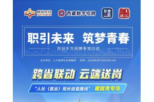 【图片新闻】跨省联动 云端送岗  —— “就业在线”开展“人社（就业）局长进直播间”藏陇青专场